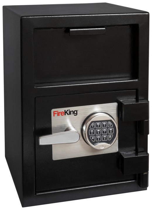 Depository Safe w/ Anti-Fish, 6-Inch Drop Slot, 2.25 Cubic Ft., Black - 14W x 14D x 20H