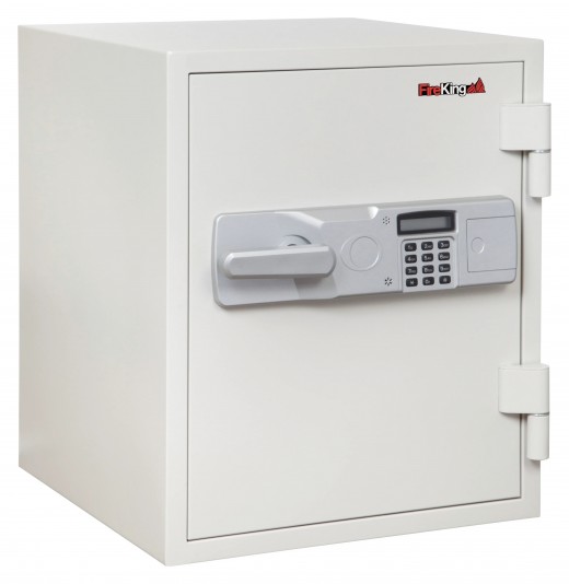 90 Minute Fire Rated, 1.48 Cubic Ft Safe w/1 Tray, White - 19W x 19D x 22H