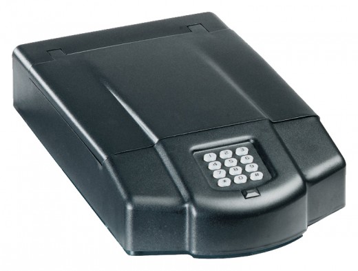 Light Weight Executive Personal Safe w/Keypad Lock, 0.1 Cubic Ft., Black - 9W x 15D x 3.5H