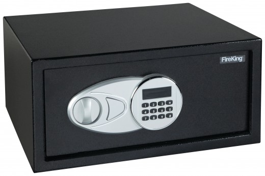 Large Personal Safe w/Electronic Lock, 1.2 Cubic Ft., Black - 17W x 15D x 8H