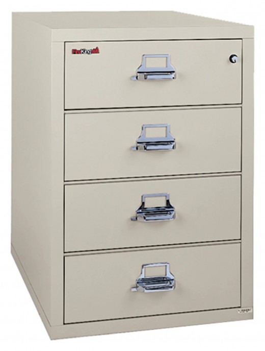 One Hour Fire Rated Card, Check and Note 6 Drawer File Cabinet - 25W x 32D x 37H