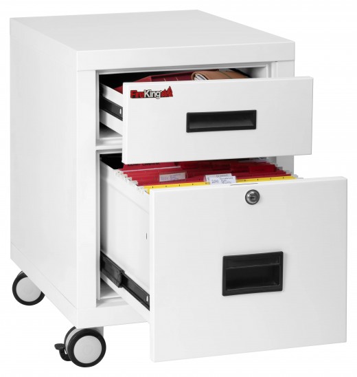 Mobile Box/File Pedestal, 1 Hour Fire Rated - 18W x 23D x 26H