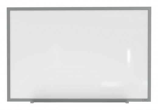 4'x5' Aluminum Frame Porcelain Magnetic Whiteboard, 1 Marker, 1 Eraser