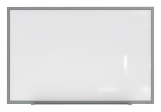 4'x6' Aluminum Frame Porcelain Magnetic Whiteboard, 1 Marker, 1 Eraser