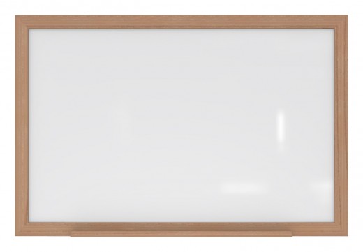 3'x4' Wood Frame Porcelain Magnetic Whiteboard 