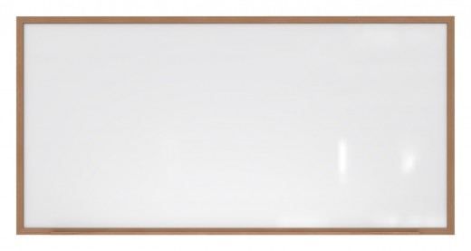 4'x7'-4 Wood Frame Porcelain Magnetic Whiteboard, 1 Marker, 1 Eraser