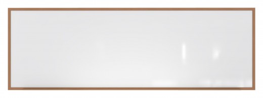 4'x12'  Wood Frame Porcelain Magnetic Whiteboard, 1 Marker, 1 Eraser