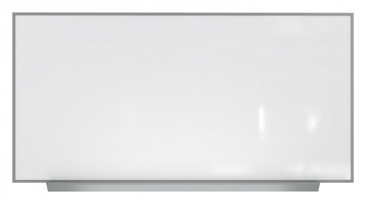 4'x10' Aluminum Frame Premium Porcelain Magnetic Whiteboard - 1 Marker, 1 Eraser