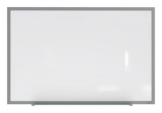 Ghent Magnetic Hygienic Porcelain Whiteboard with Aluminum Frame, 3'H x 4'W