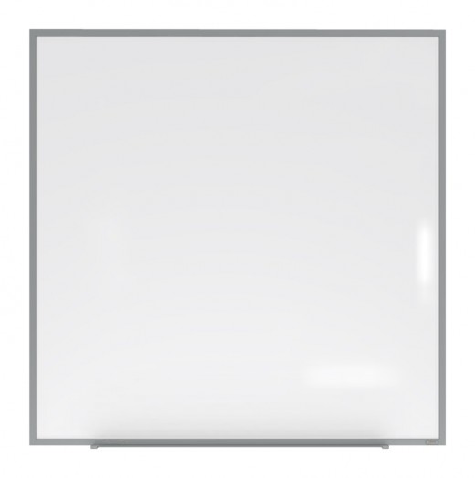 Ghent Magnetic Hygienic Porcelain Whiteboard with Aluminum Frame, 4'H x 4'W