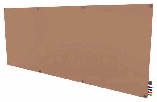 4'x10' Harmony Magnetic Glass Board, Square Corners, 4 Rare Earth Magnets, 4 Markers, 1 Eraser