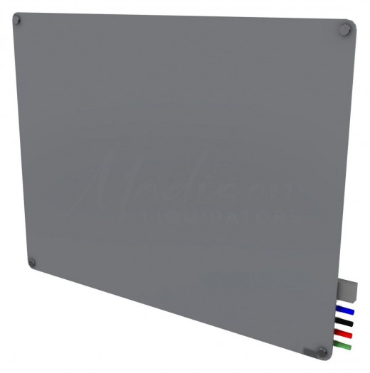 3'x4' Harmony Magnetic Glass Board, Radius Corners, 4 Rare Earth Magnets, 4 Markers, 1 Eraser