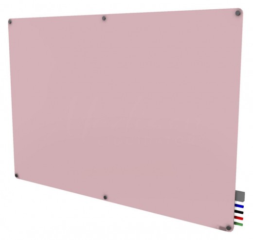 4'x6' Harmony Magnetic Glass Board, Radius Corners, 4 Rare Earth Magnets, 4 Markers, 1 Eraser