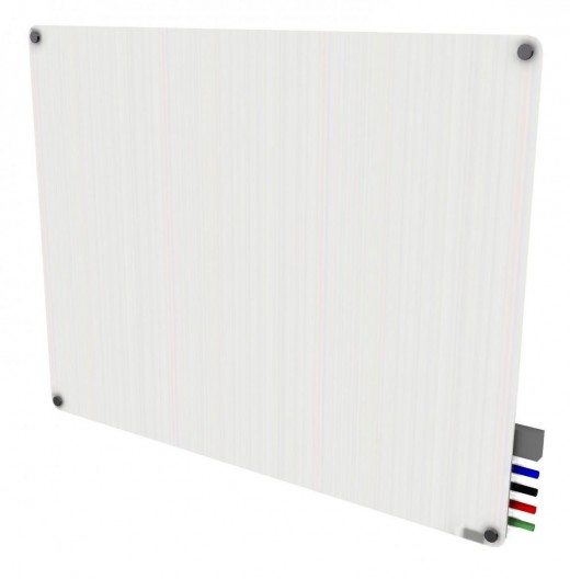 3'x4' Harmony Magnetic Glass Board, Radius Corners, 4 Rare Earth Magnets, 4 Markers, 1 Eraser