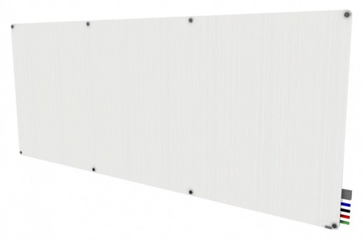 4'x10' Harmony Magnetic Glass Board, Radius Corners, 4 Rare Earth Magnets, 4 Markers, 1 Eraser