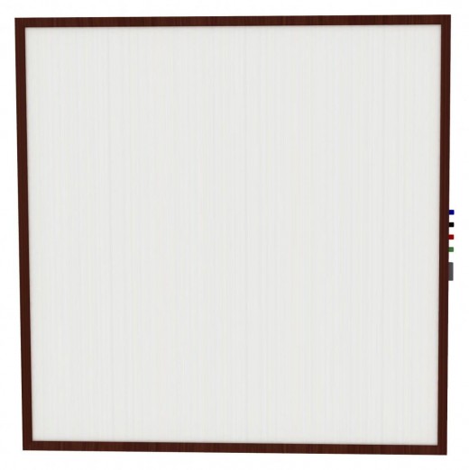 4' x 4' Impression Modern Frame - Porcelain Whiteboard