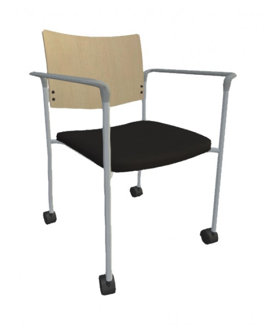 Guest Arm Chair on Casters