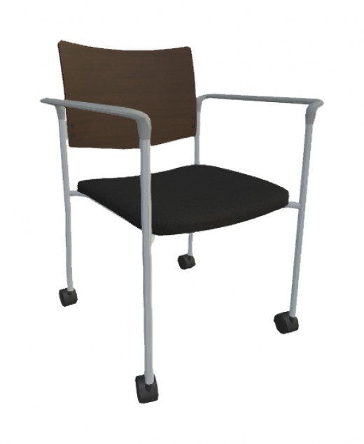 Guest Arm Chair on Casters