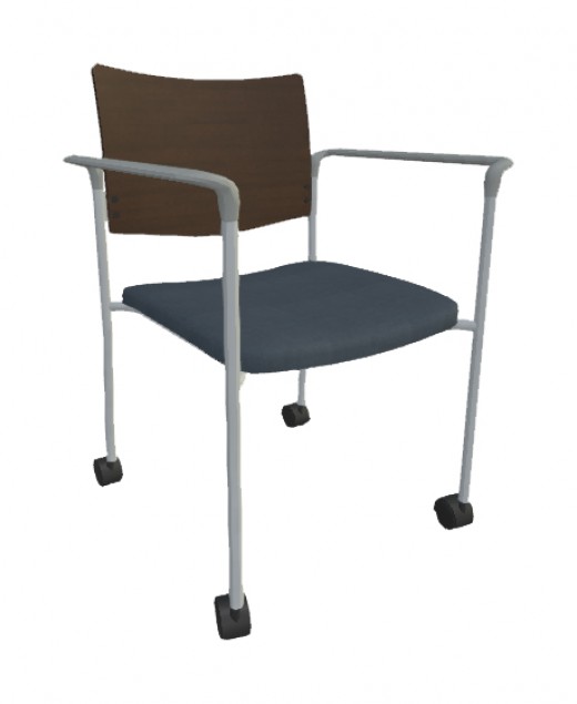 Guest Arm Chair on Casters