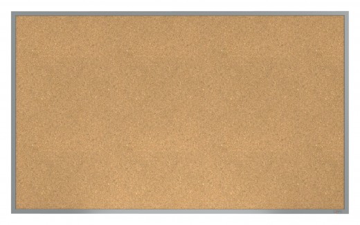 3'x5' Aluminum Frame Natural Cork Bulletin Board 