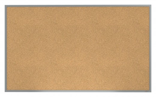 4'x5' Aluminum Frame Natural Cork Bulletin Board 