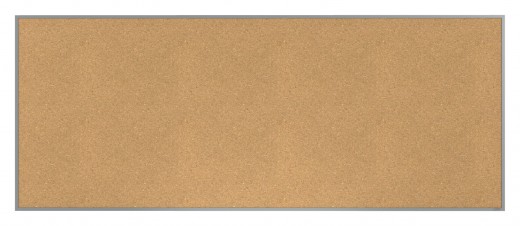 4'x12' Aluminum Frame Natural Cork Bulletin Board 