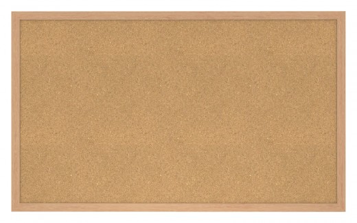 2'x3' Wood Frame Natural Cork Bulletin Board 