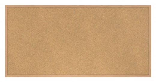 4'x8' Wood Frame Natural Cork Bulletin Board 