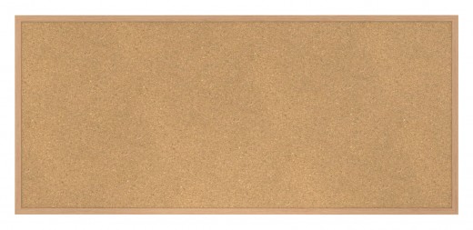 4'x10' Wood Frame Natural Cork Bulletin Board 