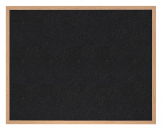 4'x5' Wood Frame, Oak Finish Recycled Rubber Bulletin Board