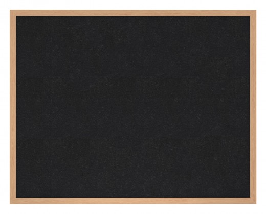 4'x6' Wood Frame, Oak Finish Recycled Rubber Bulletin Board