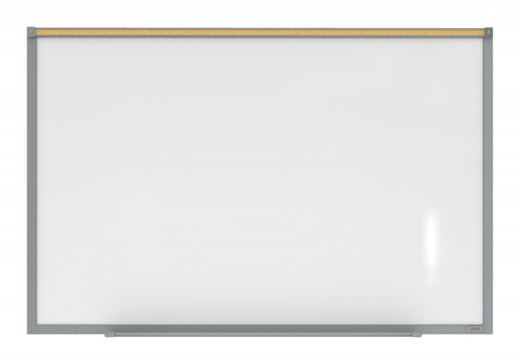 3'x4' Aluminum Frame Porcelain Magnetic Projection Whiteboard w/ 1 Maprail