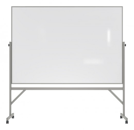 4'H x 6'W Aluminum Frame Reversible Magnetic Porcelain Marker/Marker w/ 4 Markers & Eraser 