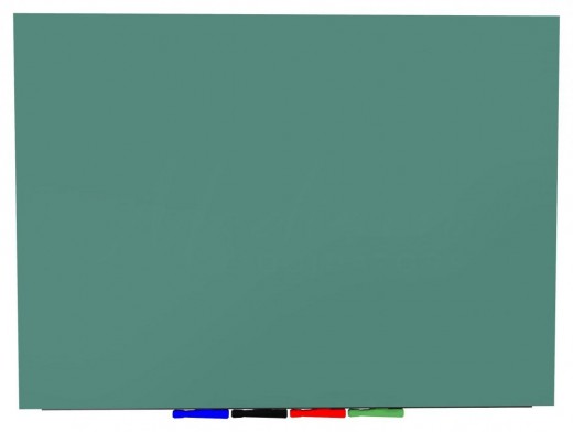 Aria - 3'H x 4'W Magnetic Low Profile 1/4 Tempered Glassboard, Horizontal, 4 Rare Earth Magnets, 4 Markers and Eraser