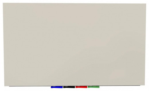 Aria - 3'H x 5'W Magnetic Low Profile 1/4 Tempered Glassboard, Horizontal, 4 Rare Earth Magnets, 4 Markers and Eraser