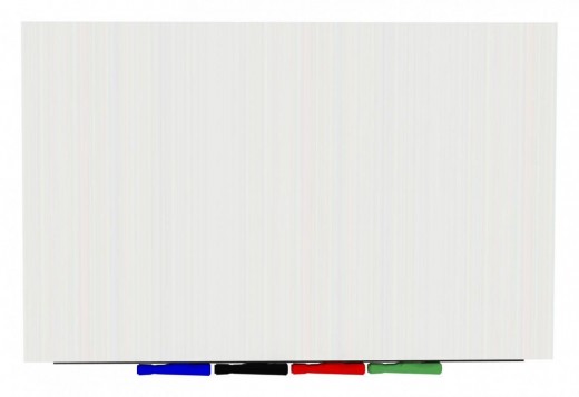 Aria - 2'H x 3'W Magnetic Low Profile 1/4 Tempered Glassboard, Horizontal, 4 Rare Earth Magnets, 4 Markers and Eraser