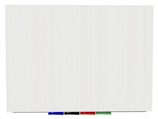 Aria - 3'H x 4'W Magnetic Low Profile 1/4 Tempered Glassboard, Horizontal, 4 Rare Earth Magnets, 4 Markers and Eraser