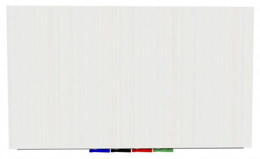 Aria - 3'H x 5'W Magnetic Low Profile 1/4 Tempered Glassboard, Horizontal, 4 Rare Earth Magnets, 4 Markers and Eraser