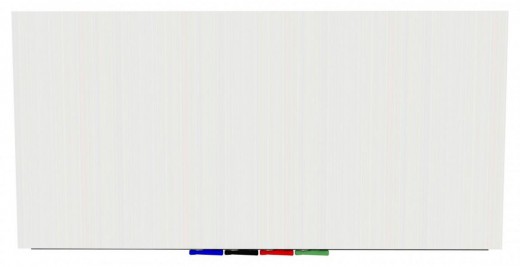 Aria - 3'H x 6'W Magnetic Low Profile 1/4 Tempered Glassboard, Horizontal, 4 Rare Earth Magnets, 4 Markers and Eraser