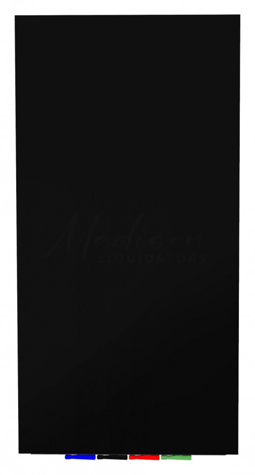 Aria 6'H x 3'W Magnetic Low Profile 1/4 Tempered Glassboard - Vertical  - 4 Rare Earth Magnets, 4 Markers and Eraser