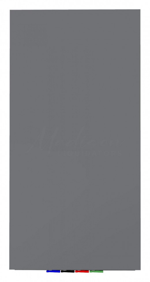 Aria 8'H x 4'W Magnetic Low Profile 1/4 Tempered Glassboard - Vertical  - 4 Rare Earth Magnets, 4 Markers and Eraser