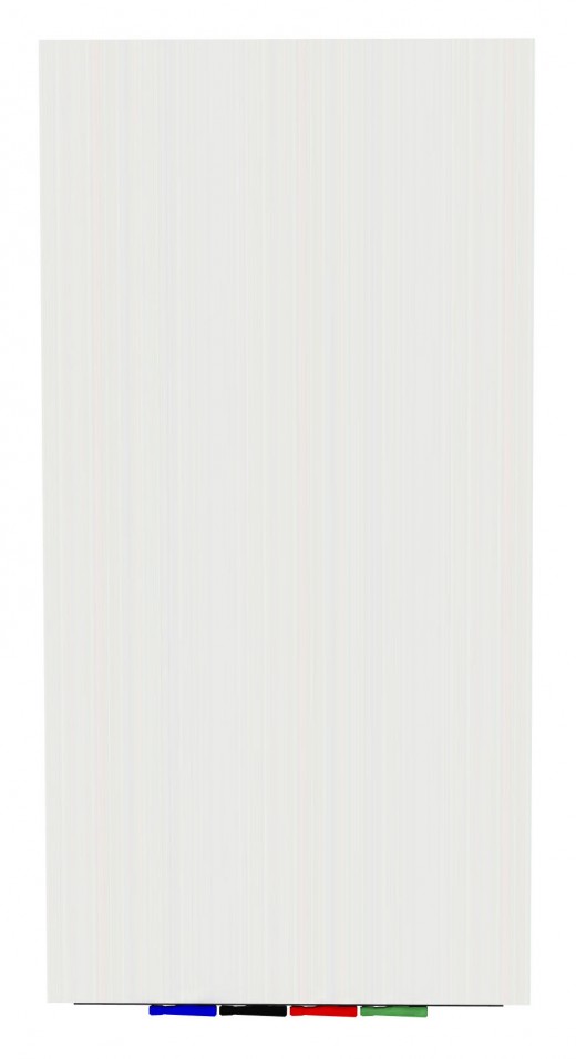 Aria 6'H x 3'W Magnetic Low Profile 1/4 Tempered Glassboard - Vertical  - 4 Rare Earth Magnets, 4 Markers and Eraser