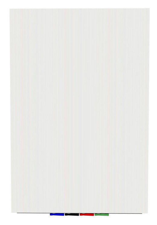 Aria 6'H x 4'W Magnetic Low Profile 1/4 Tempered Glassboard - Vertical - 4 Rare Earth Magnets, 4 Markers and Eraser