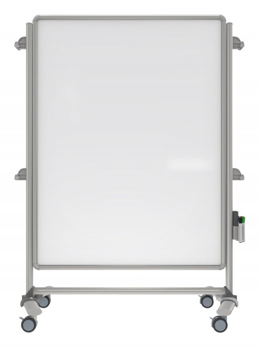 46x34 Nexus Jr. Partition - Double-Sided Mobile Porcelain Magnetic Whiteboard