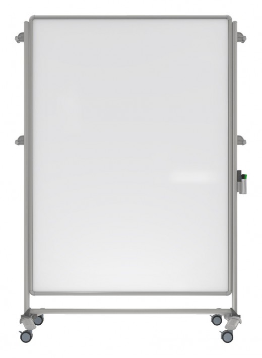 65x46 Nexus Partition - Double-Sided Mobile Porcelain Magnetic Whiteboard