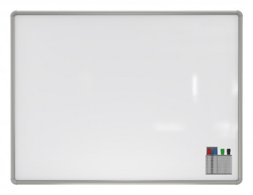 4'x6' Nexus Wall-Mounted Porcelain Magnetic Whiteboard