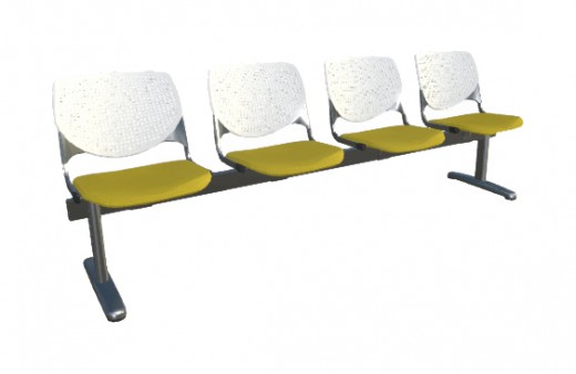 95 x 22 x 31 - Beam Seating, Four Seat, Upholstered Seat