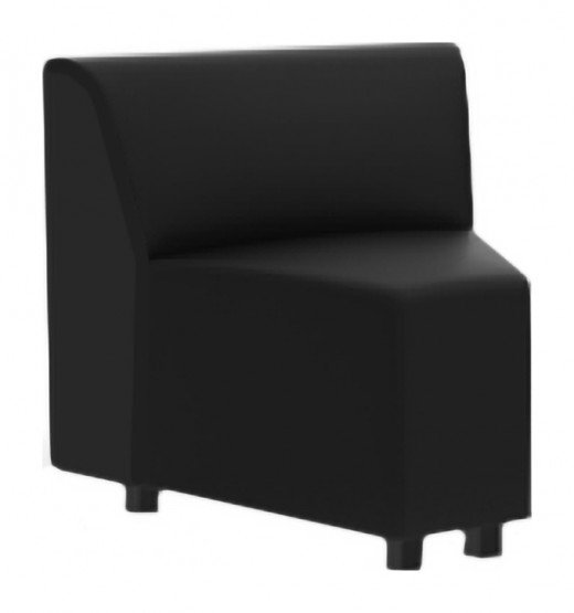 Mix Reception Single Seat Modular 45 Degree Corner Chair - 31 L x 28 W x 31.5 H