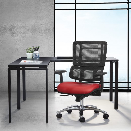 Vertical Mesh Back Vinyl Seat Chair