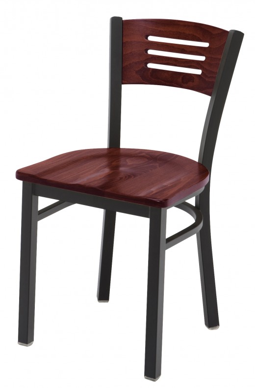 19 x 17.5 x 32 - Ladder Back Metal Chair